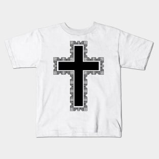 Christian Cross (black) Kids T-Shirt